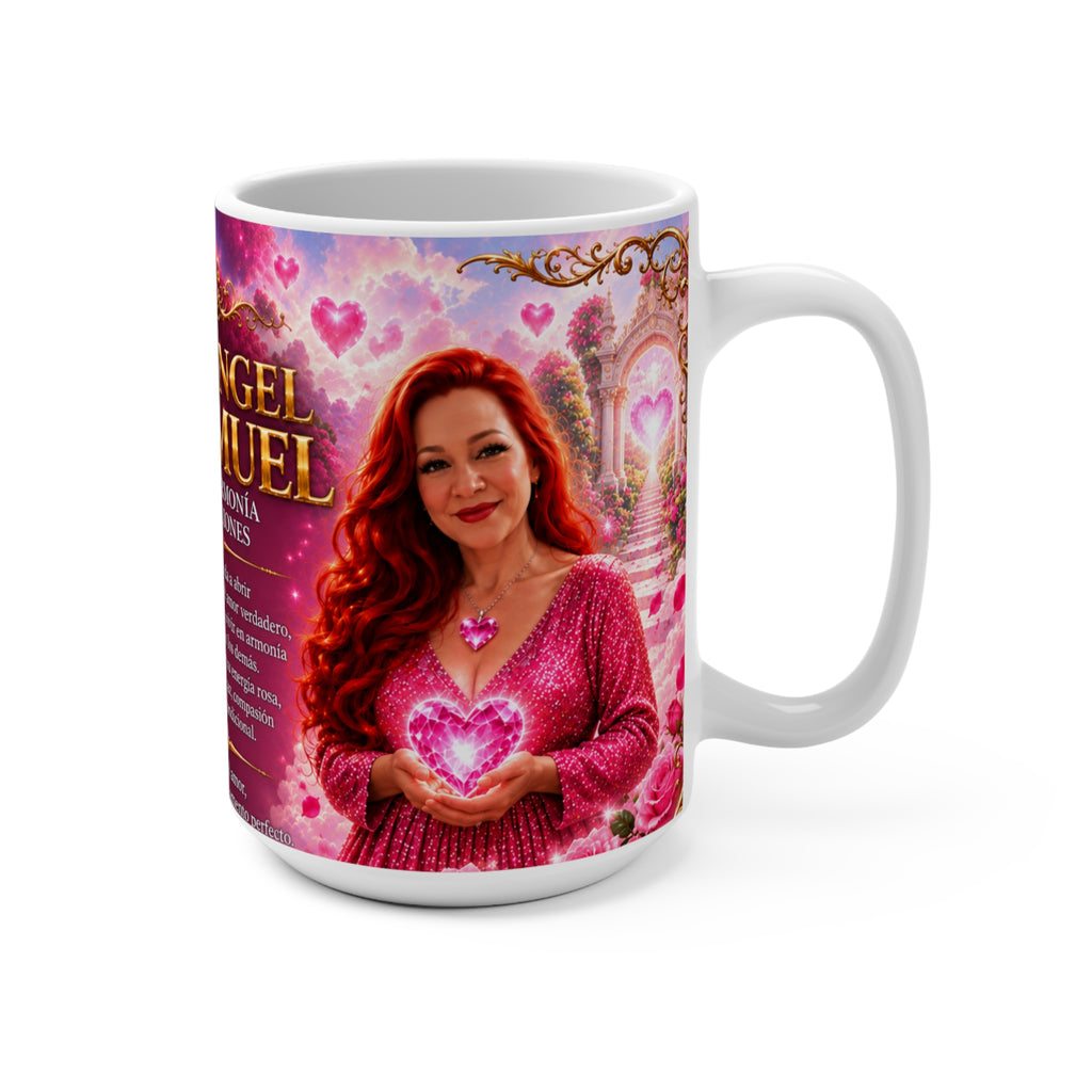 Taza Arcángel CHAMUEL 15 oz — Colección Tía Cielo Blue