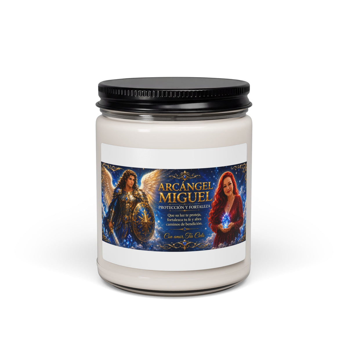 Vela Aromática de Soja, 9 oz – Tía Cielo Blue