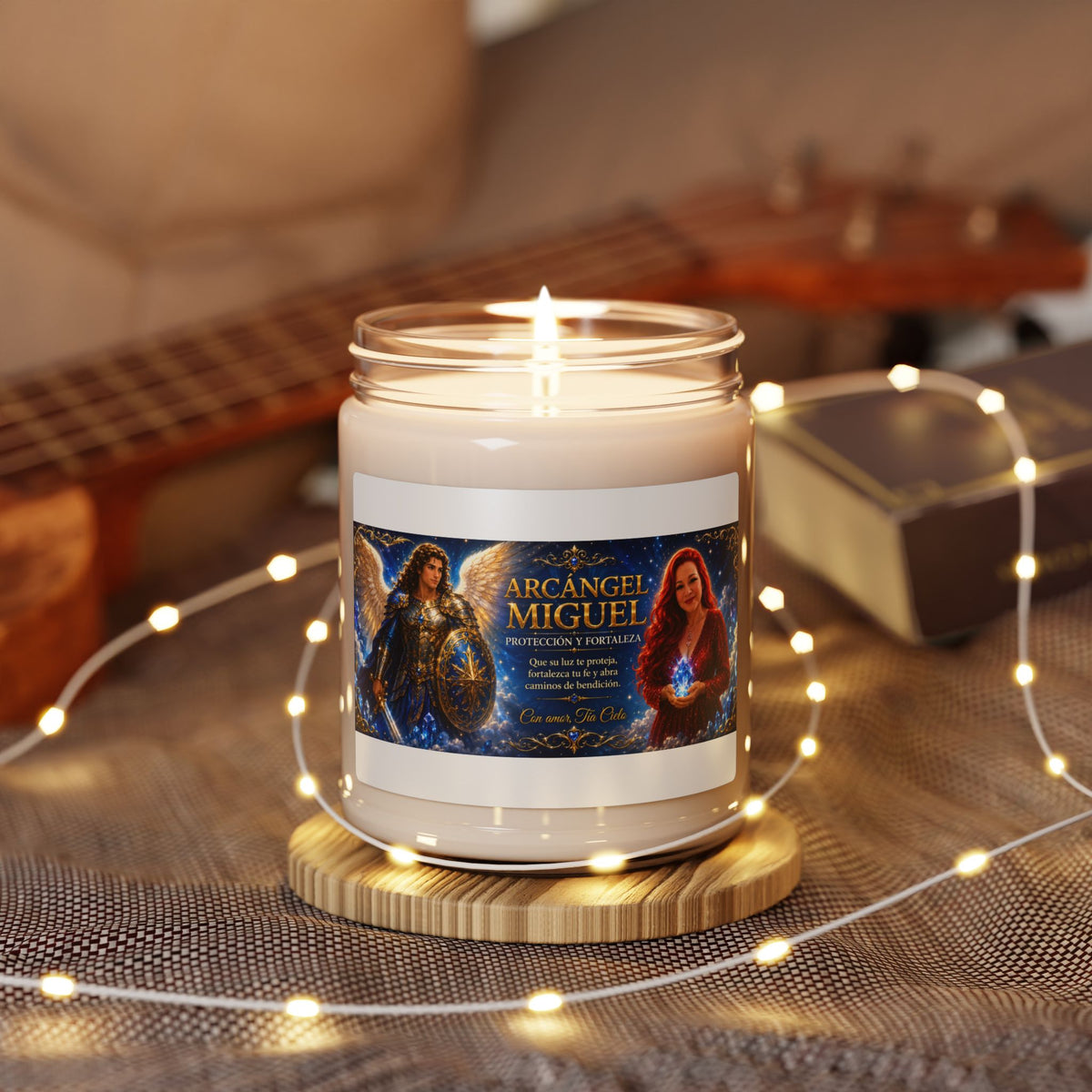 Vela Aromática de Soja, 9 oz – Tía Cielo Blue