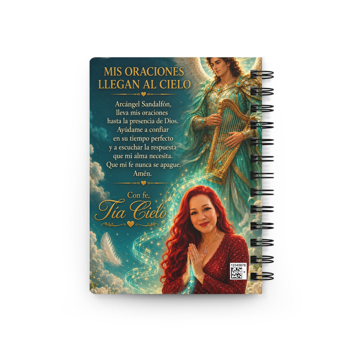 Spiral Journal — Arcángel Raguel & Tía Cielo Prayer Notebook