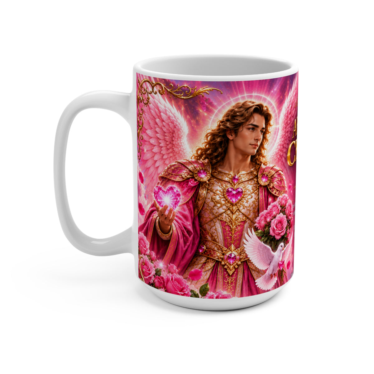 Taza Arcángel CHAMUEL 15 oz — Colección Tía Cielo Blue