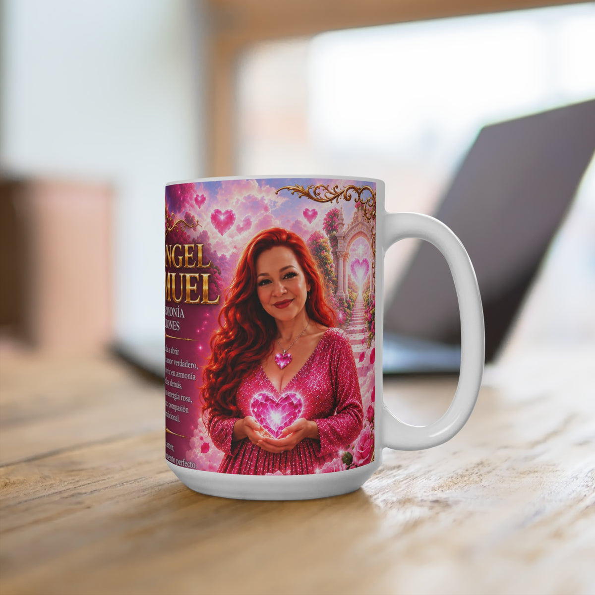 Taza Arcángel CHAMUEL 15 oz — Colección Tía Cielo Blue