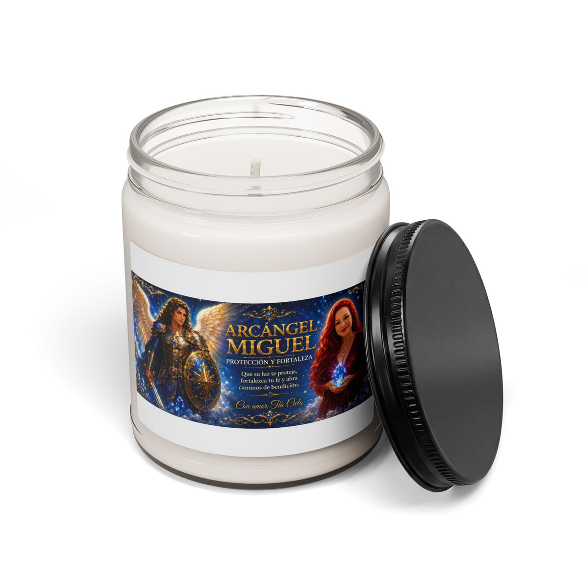 Vela Aromática de Soja, 9 oz – Tía Cielo Blue