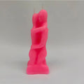 Vela decorativa de pareja, hombre y mujer abrazándose – Vela de amantes para ritual de amor y enamoramiento, disponible en rojo y rosa.