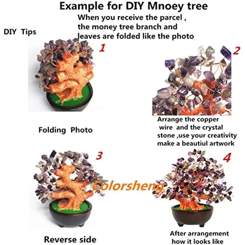 Árbol de la Prosperidad de 18 cm – Árbol del Dinero Feng Shui de la Suerte, Bonsái Decorativo para Hogar y Oficina