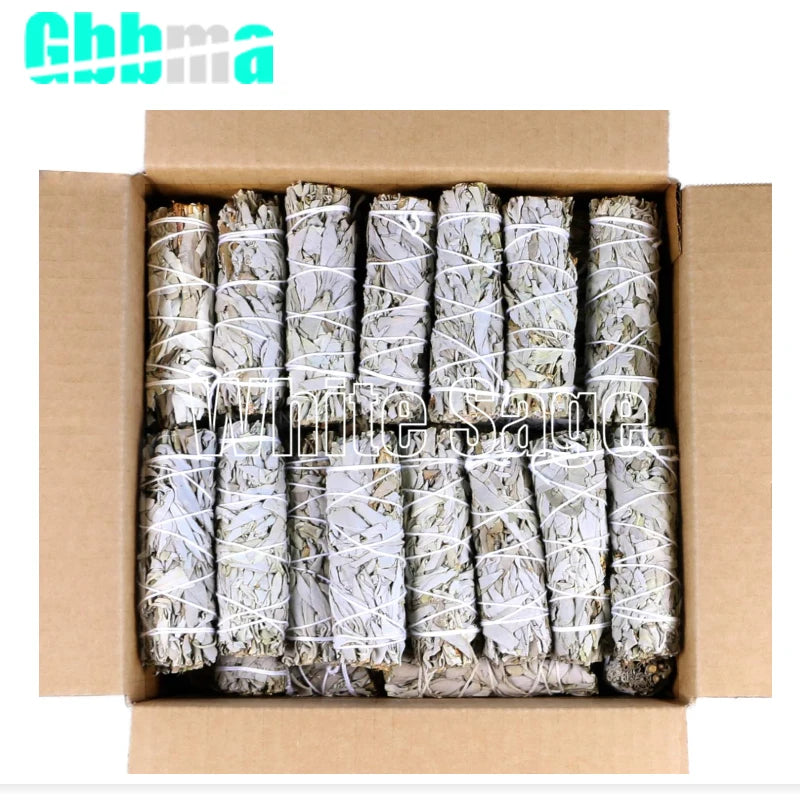 Atado de Salvia Blanca – Sahumerio de Hojas para Limpieza Energética, Meditación, Aromatización y Purificación del Hogar