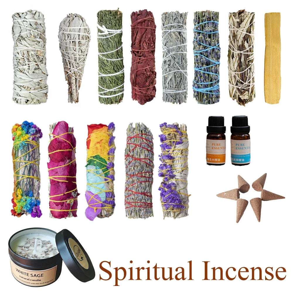 Kit de Salvia Blanca de California con Vela – Sahumerio Espiritual para Limpieza Energética, Aromaterapia, Meditación y Rituales