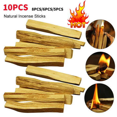 10-1PC Palo Santo Wood Meditation Incense White Sage Pure Grass Bundle for Home Grass Incense Portable Energy Cleansing Bundles