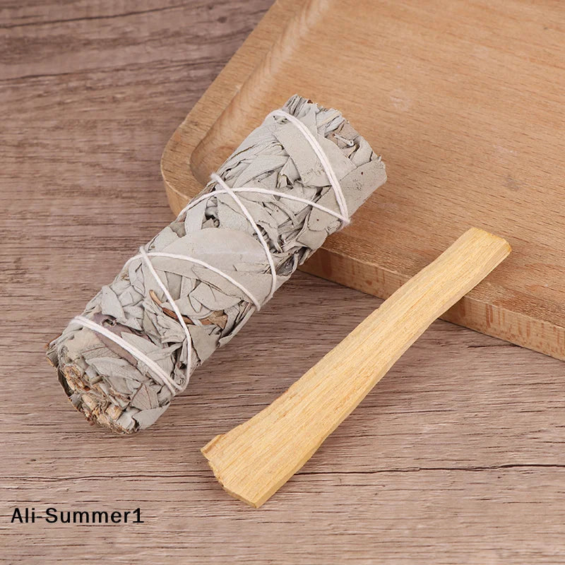 Atado de Salvia Blanca de California 10 cm – Sahumerio para Limpieza Energética, Aromaterapia, Meditación y Rituales Espirituales