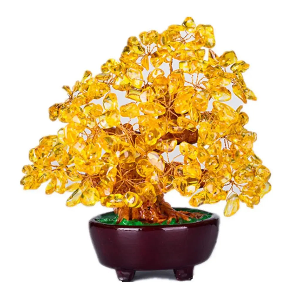 Árbol de la Prosperidad de 18 cm – Árbol del Dinero Feng Shui de la Suerte, Bonsái Decorativo para Hogar y Oficina