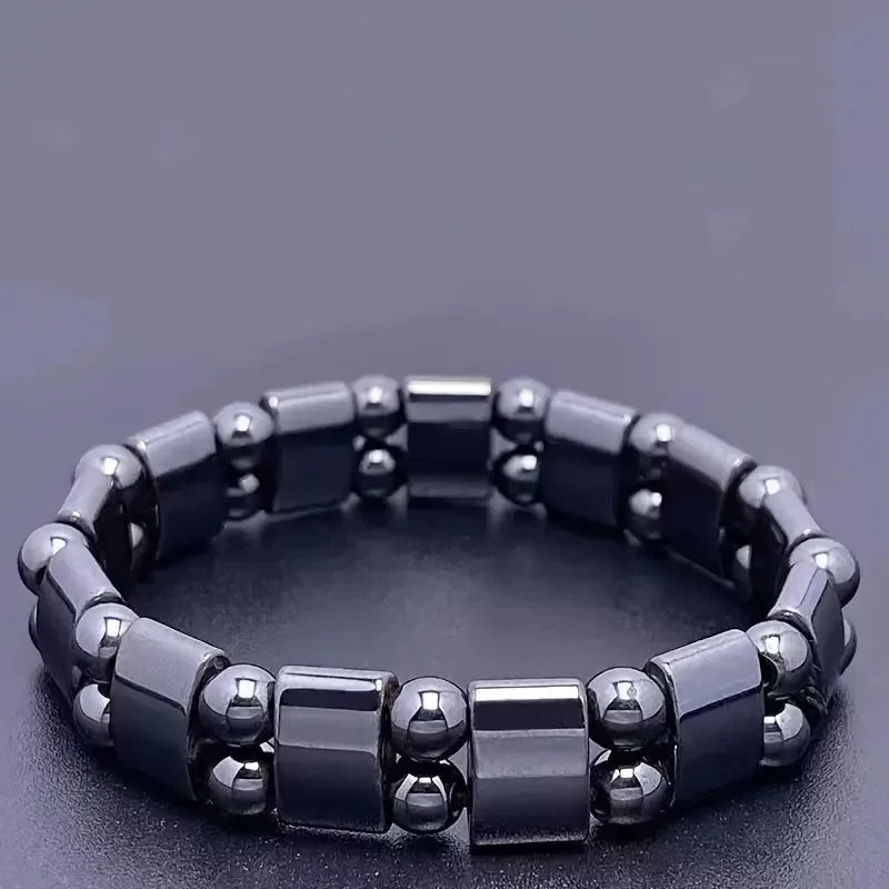Pulsera de cuentas de Ojo de Tigre y Hematita Magnética para hombres y mujeres – Pulsera espiritual para atraer abundancia, dinero, riqueza y buena suerte.