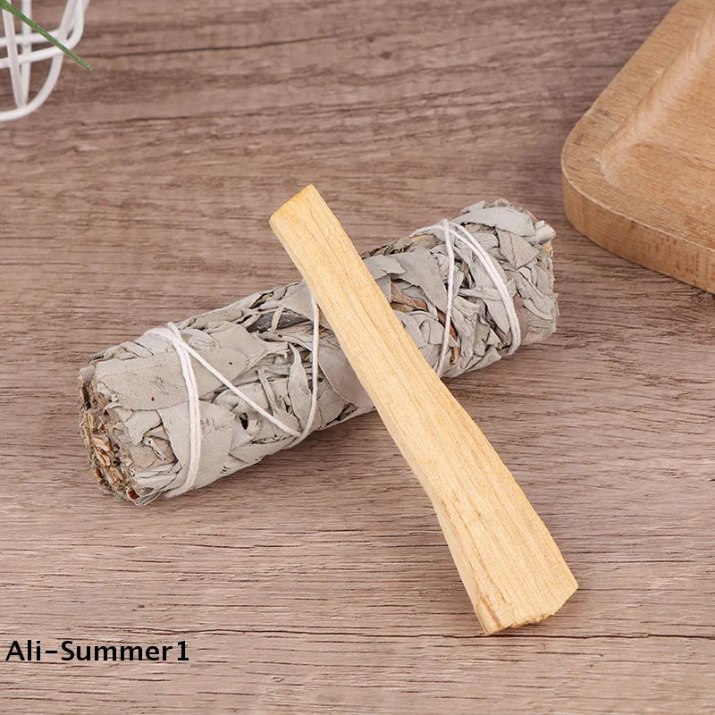 Atado de Salvia Blanca de California 10 cm – Sahumerio para Limpieza Energética, Aromaterapia, Meditación y Rituales Espirituales