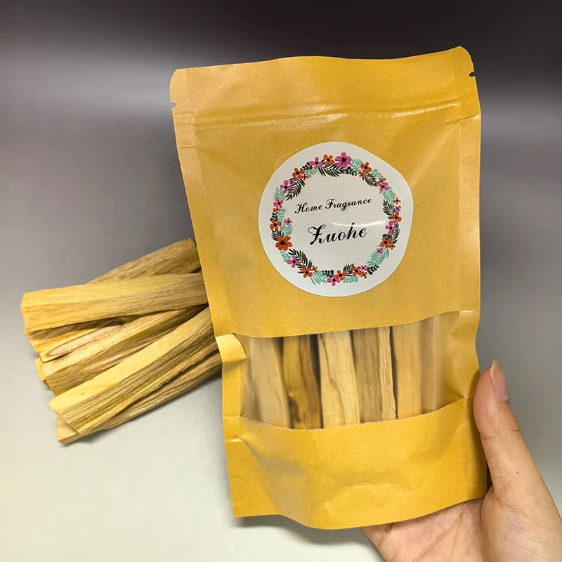 10 Varitas de Palo Santo Natural – Madera Aromática de Alto Contenido de Aceites para Meditación, Yoga, Aromaterapia y Hogar