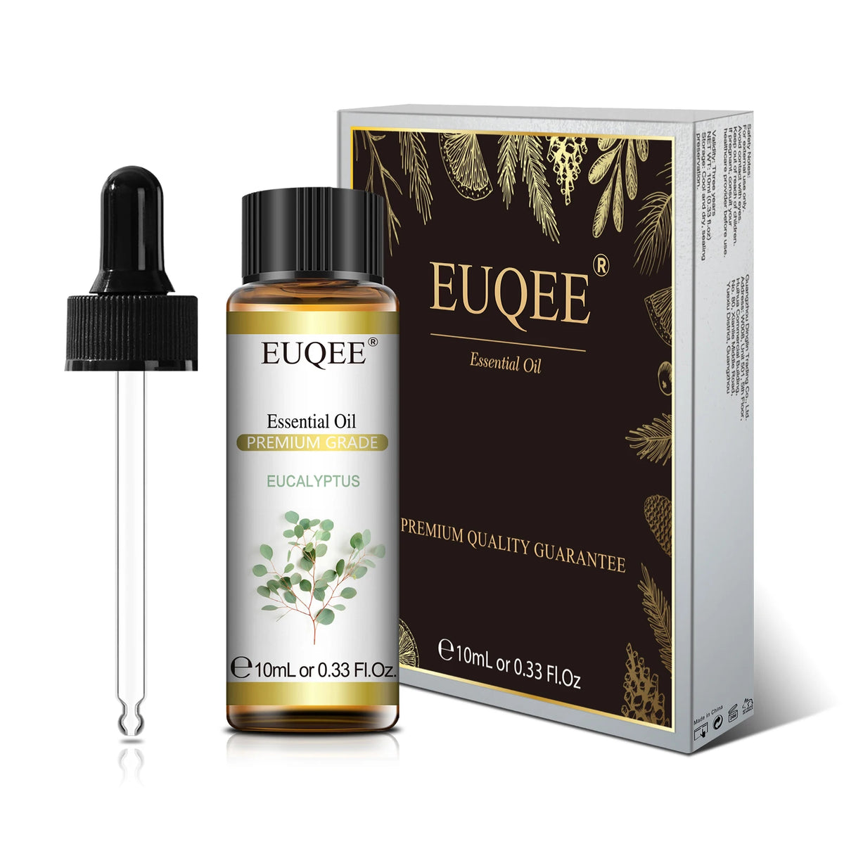 Aceite Esencial Puro EUQEE 10 ml – Palo Santo, Lavanda, Menta, Bergamota, Eucalipto, Canela y Cedro para Aromaterapia