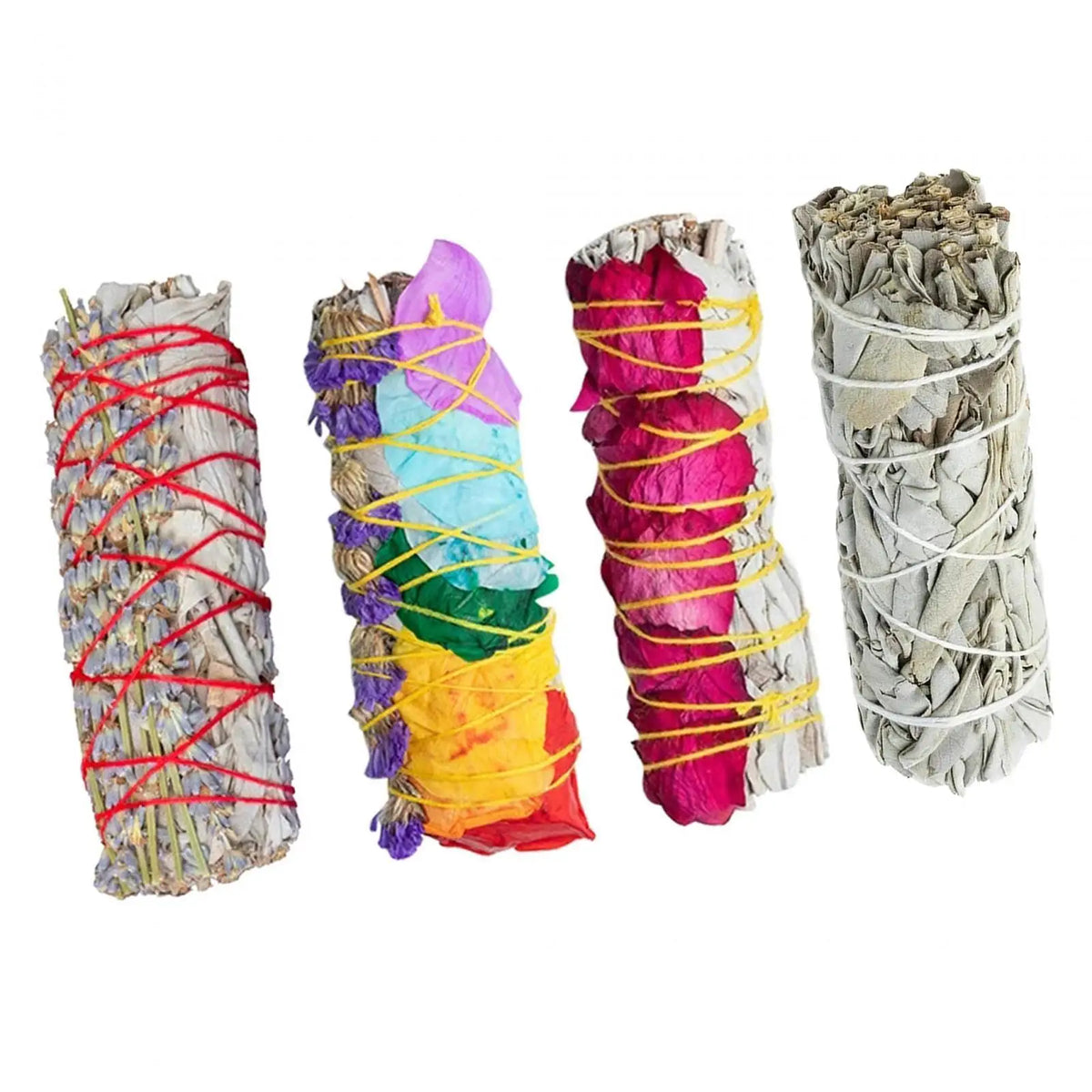 Kit de Salvia Blanca con Flores – Sahumerio Espiritual Portátil para Limpieza Energética, Meditación y Aromatización del Hogar