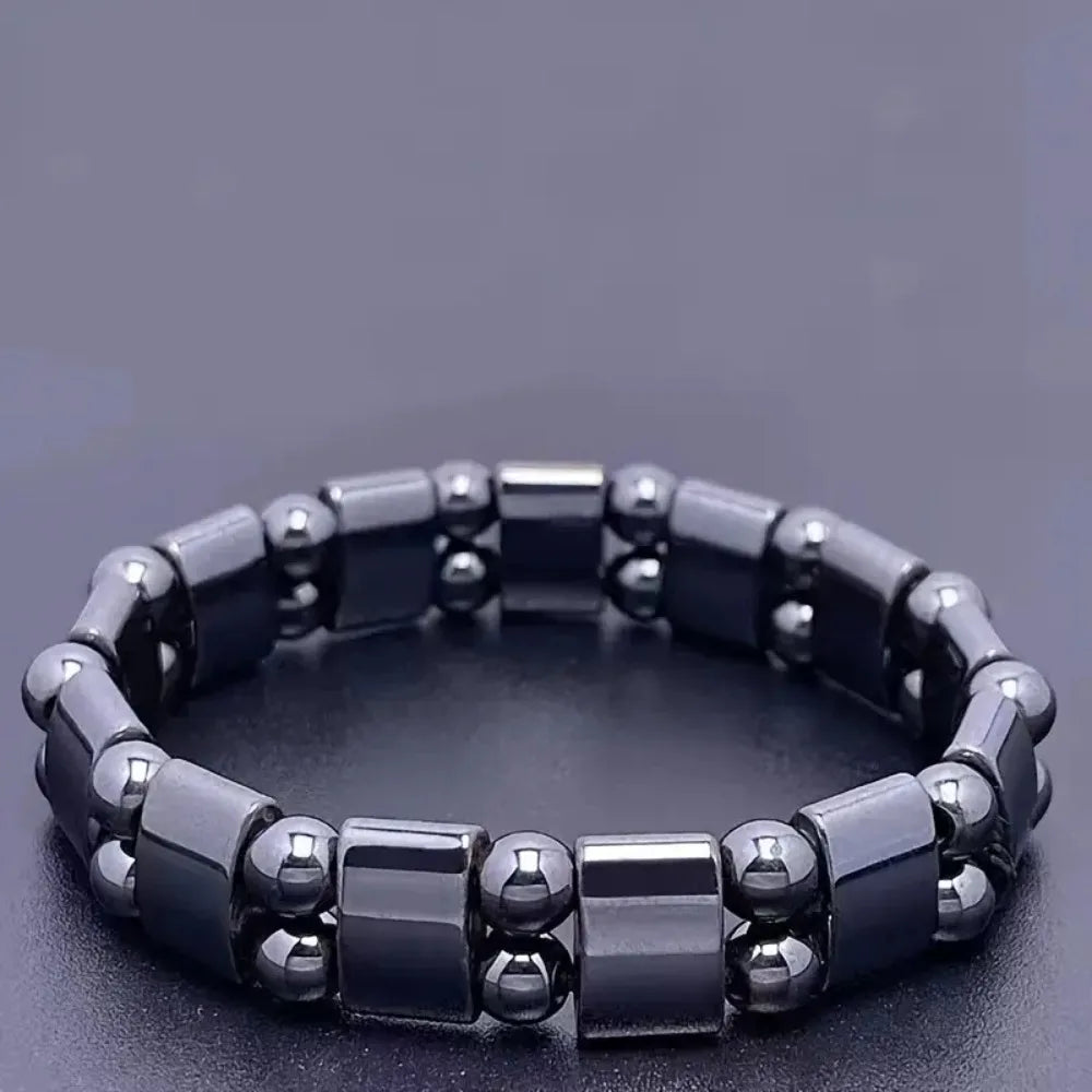 Pulsera de cuentas de Ojo de Tigre y Hematita Magnética para hombres y mujeres – Pulsera espiritual para atraer abundancia, dinero, riqueza y buena suerte.