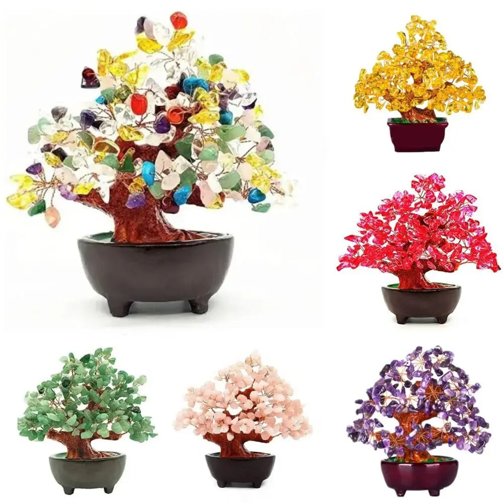 Árbol de la Prosperidad de 18 cm – Árbol del Dinero Feng Shui de la Suerte, Bonsái Decorativo para Hogar y Oficina